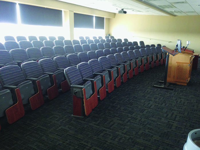 chairs in lecture hall